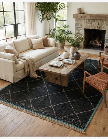 8' 3 x 10' 8 Hand Knotted Moroccan Wool Rug