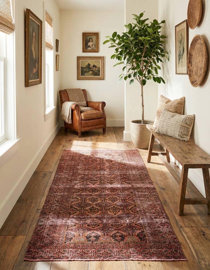 Detail image of 3' x 6'  Hand Knotted Ultra Vintage Persian Wool Runner Rug