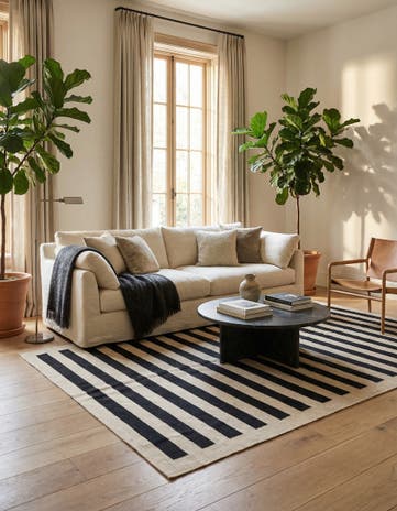 6' 7 x 9' 9 Hand Woven Kilim Modern Wool Rug