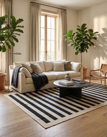 6' 7 x 9' 9 Hand Woven Kilim Modern Wool Rug