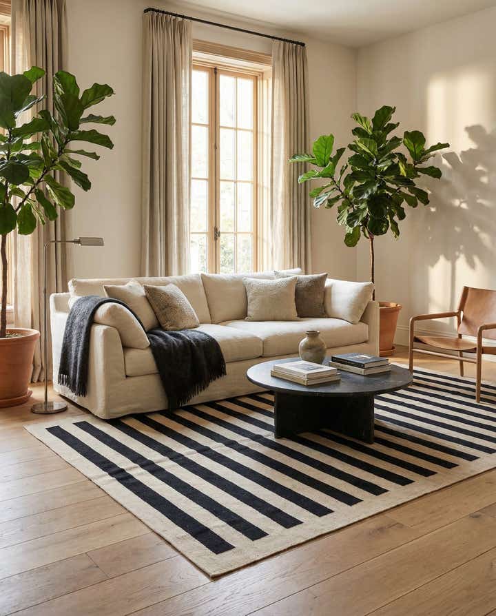 6' 7 x 9' 9 Hand Woven Kilim Modern Wool Rug