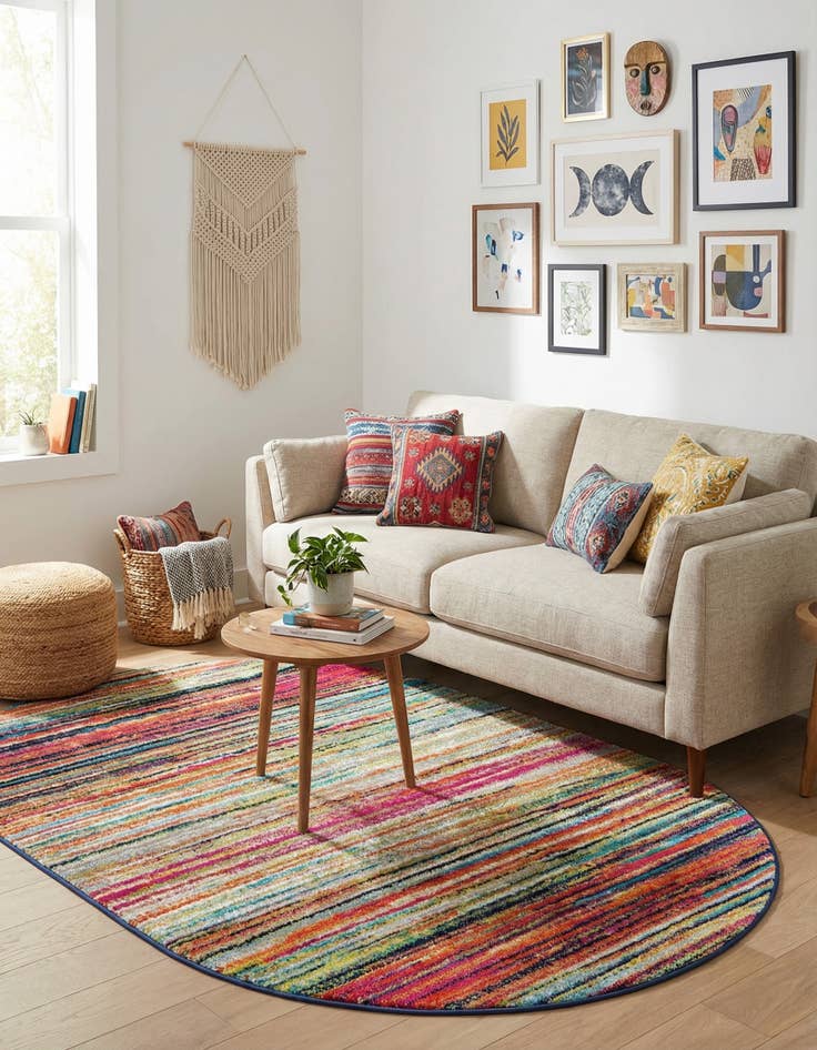 Detail image of 4' x 6' Azalea Oval Rug