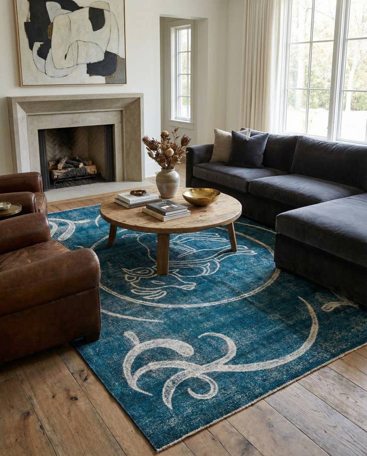 Detail image of 9' 4 x 11' 10 Hand Knotted Ultra Vintage Persian Wool Rug