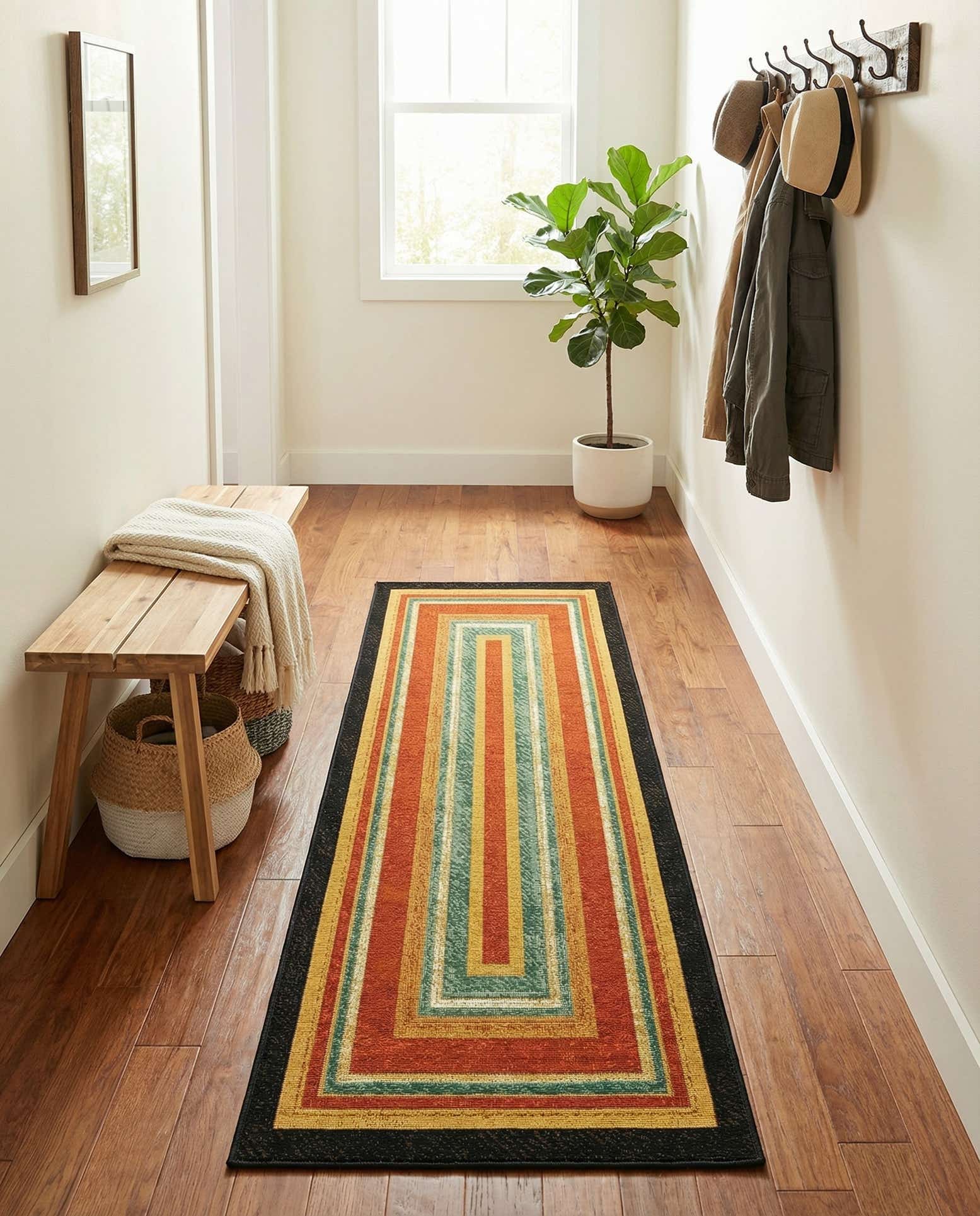 2' x 6' Easy-Clean Modern Indoor / Outdoor Runner Rug