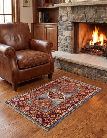 2' x 3' Hand Knotted Kazak Rug