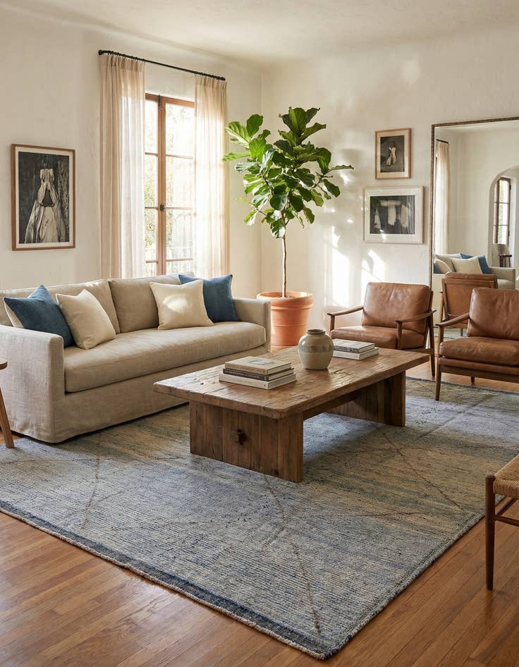 Detail image of 8' 3 x 10' 8  Hand Knotted Moroccan Wool Rug