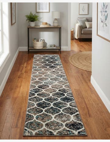 2' x 8' 8 Lattice Frieze Runner Rug