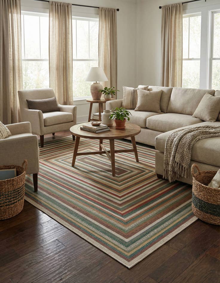 Detail image of  9' x 12'  Washable Baja Indoor / Outdoor Rug