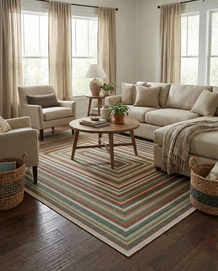 Detail image of 9' x 12' Easy-Clean Baja Indoor / Outdoor Rug