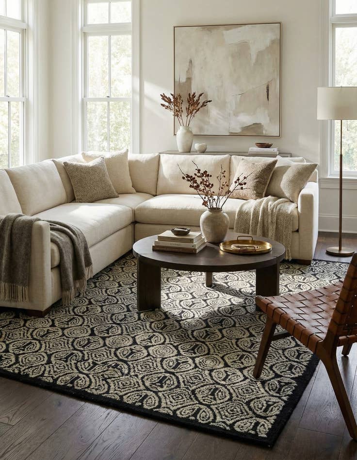 Detail image of  8' 1 x 10' 4  Hand Knotted Darya Wool Rug