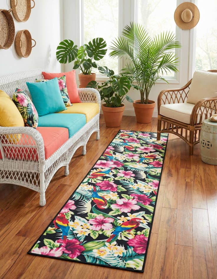 Detail image of 2' x 10' Easy-Clean Jill Zarin Caribbean Indoor / Outdoor Runner Rug