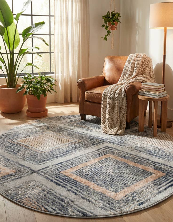 Detail image of  5' 3 x 5' 3 Caspian Round Rug