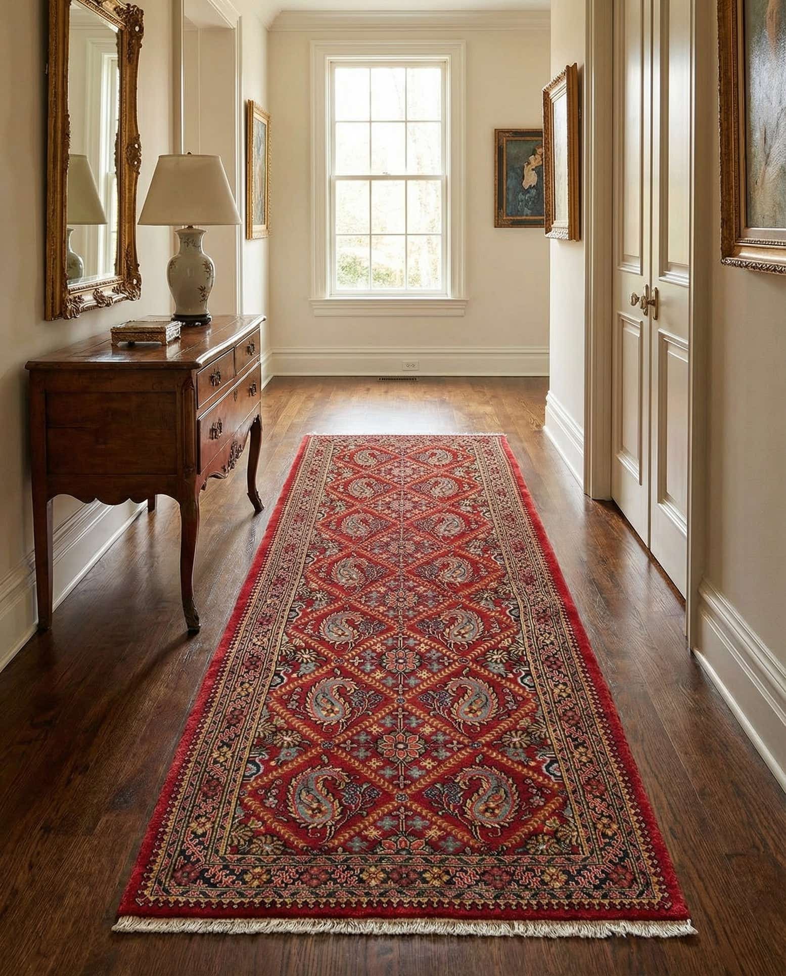 2' 4 x 6' 5 Hand Knotted Qom Persian Runner Rug