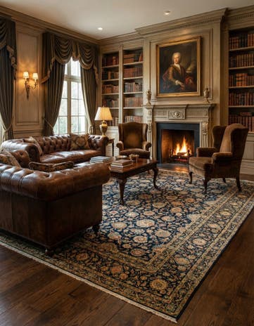 10' 3 x 13' 7 Hand Knotted Kashan Persian Wool Rug