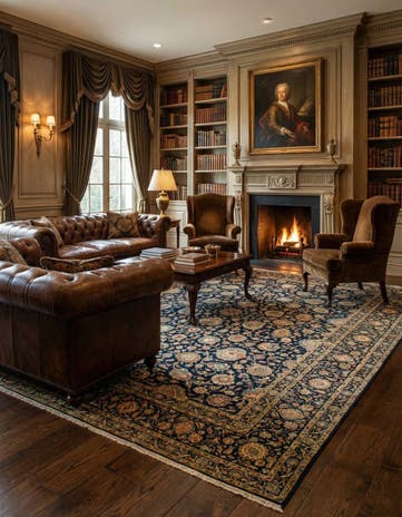 10' 3 x 13' 7 Hand Knotted Kashan Persian Wool Rug