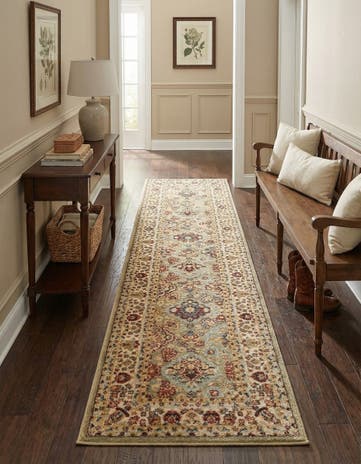 Light Green Aditi Runner Rug