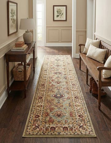Light Green Aditi Runner Rug