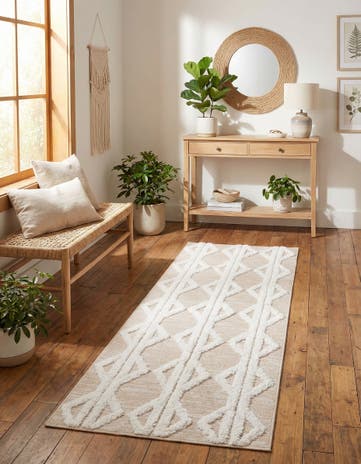 Beige Sabrina Soto Casa Palma Runner Rug