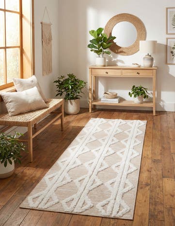 Beige Sabrina Soto Casa Palma Runner Rug