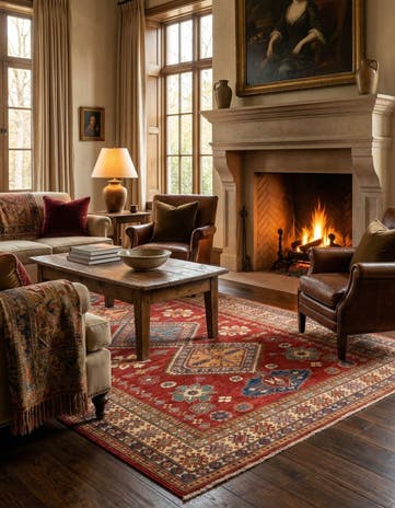 6' 2 x 8' 10 Hand Knotted Kazak Oriental Rug