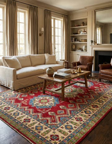 6' 8 x 9' 10 Hand Knotted Kazak Rug
