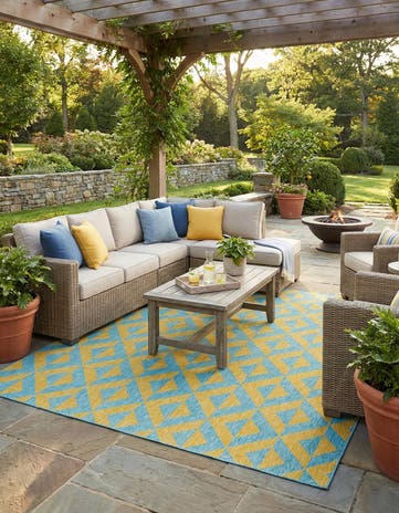 10' 8 x 10' 8 Easy-Clean Jill Zarin Napa Indoor / Outdoor Square Rug