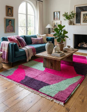 5' 2 x 8' 3 Hand Knotted Moroccan Wool Rug