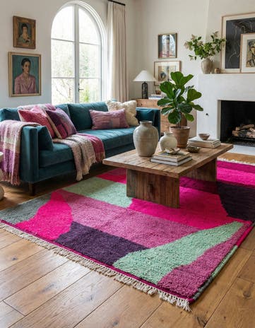5' 2 x 8' 3 Hand Knotted Moroccan Wool Rug