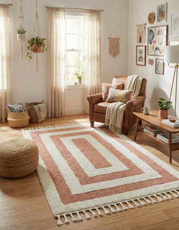 Pink Boho Rug