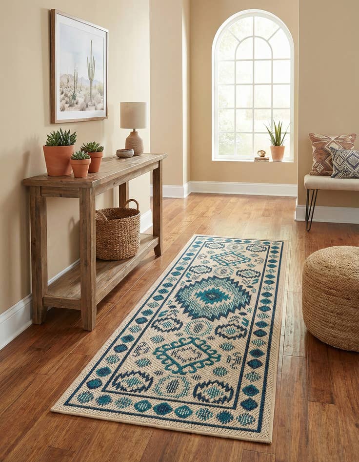 Detail image of  2' x 5'  Washable Baja Indoor / Outdoor Runner Rug