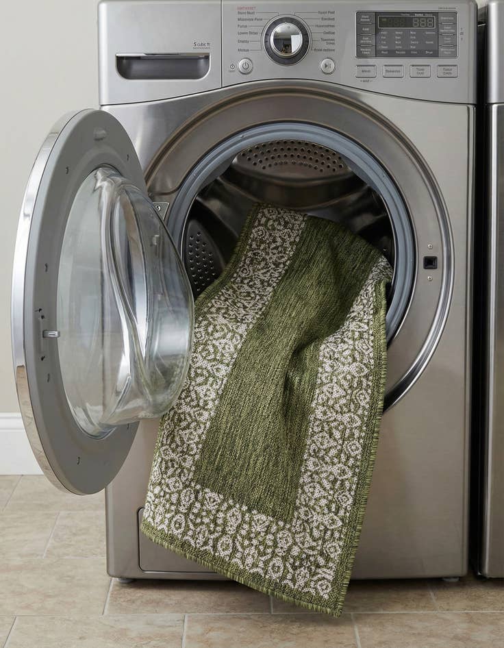 Detail image of 2' x 8'  Washable Border Indoor / Outdoor Runner Rug