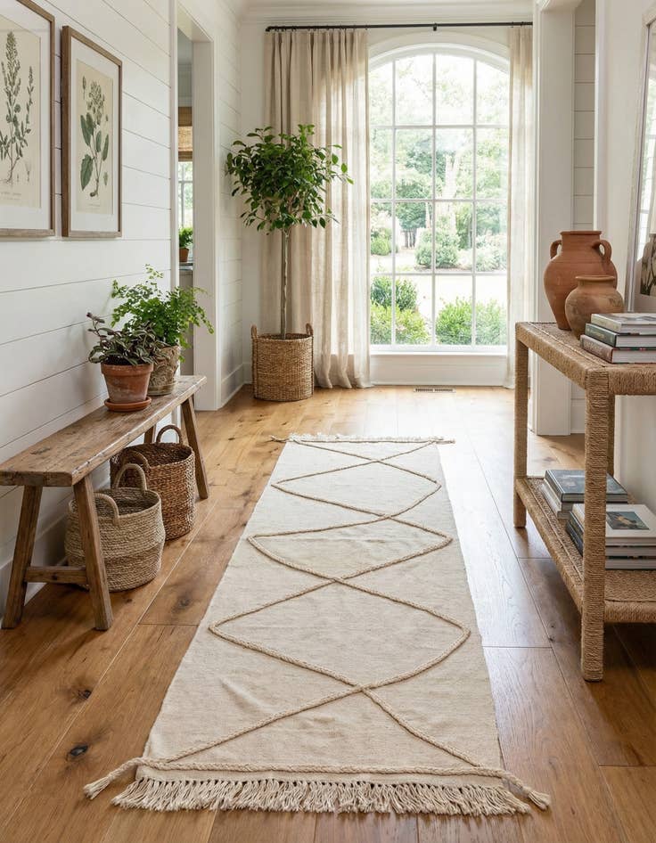 Detail image of 2' 7 x 8' 4  Hand Knotted Moroccan Wool Runner Rug