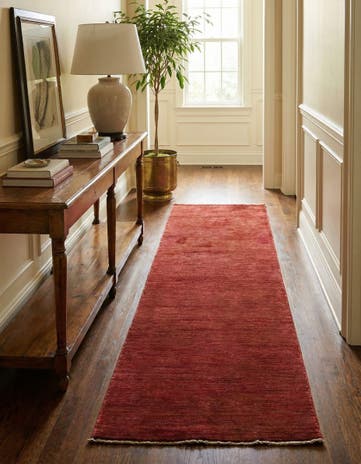 2' 8 x 9' 9 Hand Knotted Over-Dyed Ziegler Runner Rug
