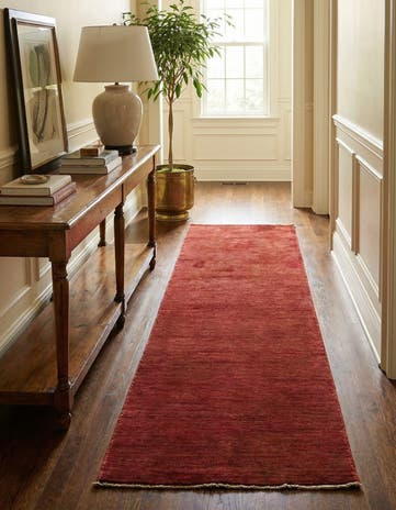 2' 8 x 9' 9 Hand Knotted Over-Dyed Ziegler Runner Rug