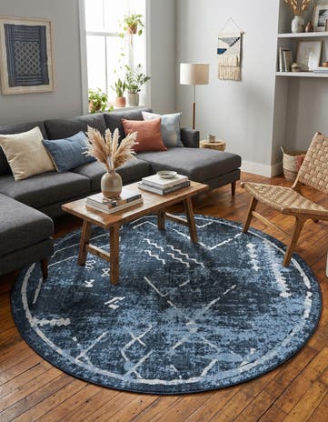 7' 10 x 7' 10 Kamala Washable Round Rug