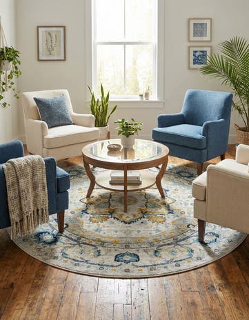 7' 10 x 7' 10 Madeline Vintage Round Rug