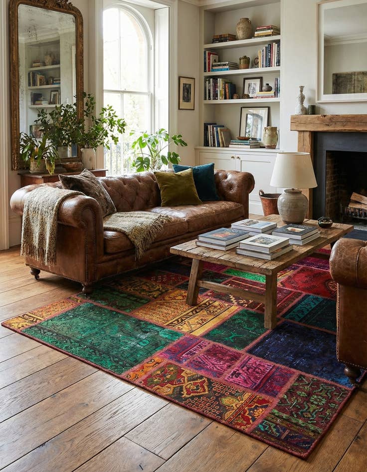Detail image of 5' 7 x 7' 8 Hand Knotted Ultra Vintage Persian Wool Rug
