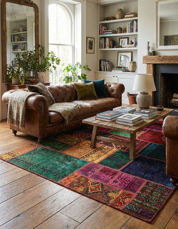 5' 7 x 7' 8 Hand Knotted Ultra Vintage Persian Wool Rug