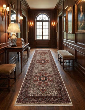 2' 10 x 9' 7 Bidjar With Silk Runner Rug
