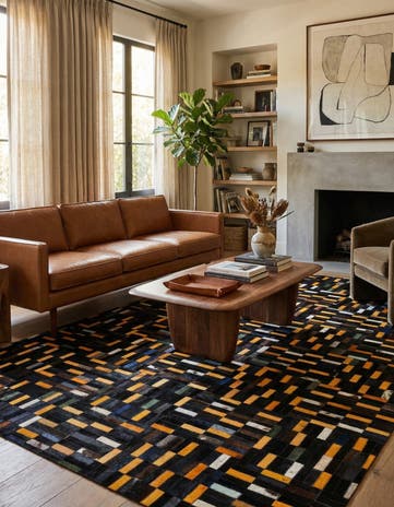 5' x 7' 11 Cowhide - Patchwork Rug