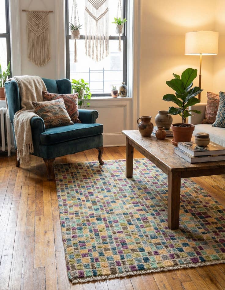 Detail image of 2' 10 x 4' 3  Hand Knotted Balouch Wool Rug