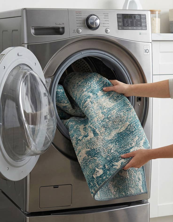 Detail image of  2' 7 x 12'  Washable Modern Indoor / Outdoor Runner Rug