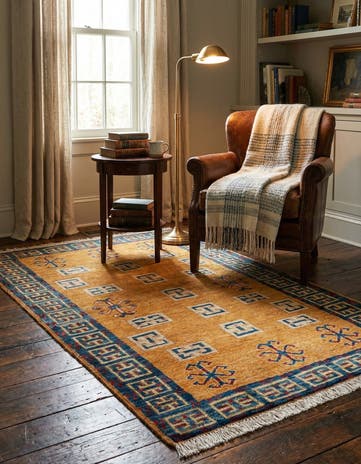 2' 7 x 4' 1 Hand Knotted Ziegler Wool Rug