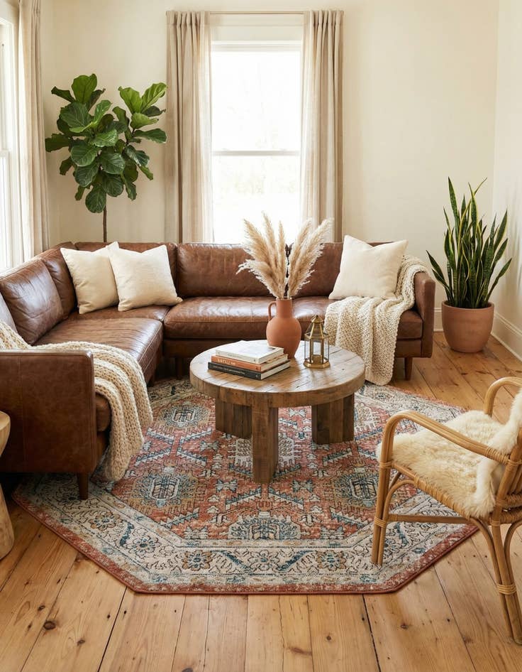 Detail image of 7' x 7' Nyla Octagon Rug