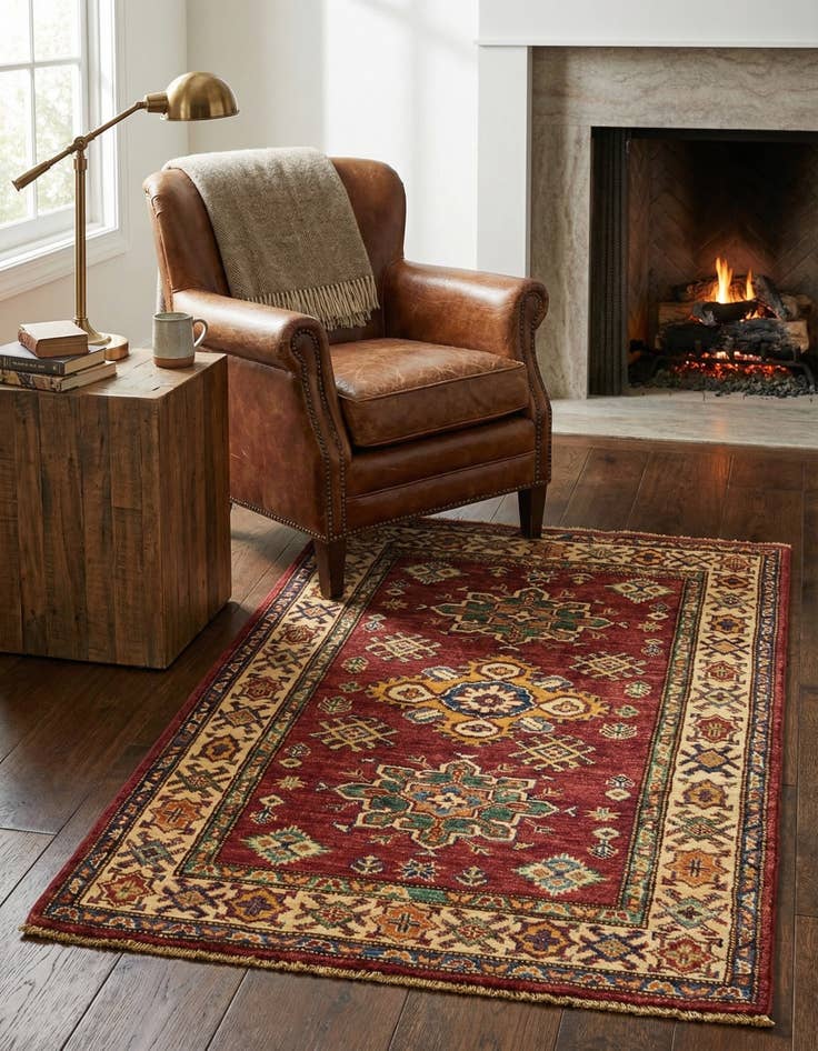 Detail image of 2' 9 x 4' 1  Hand Knotted Kazak Oriental Rug