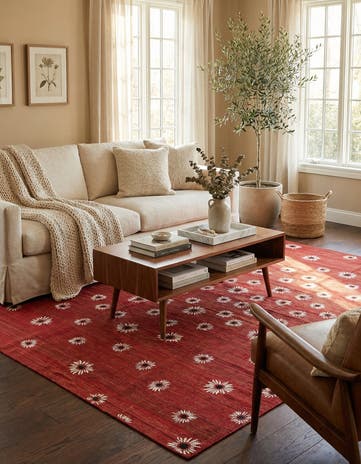 7' 3 x 9' 9 Hand Woven Kilim Modern Rug