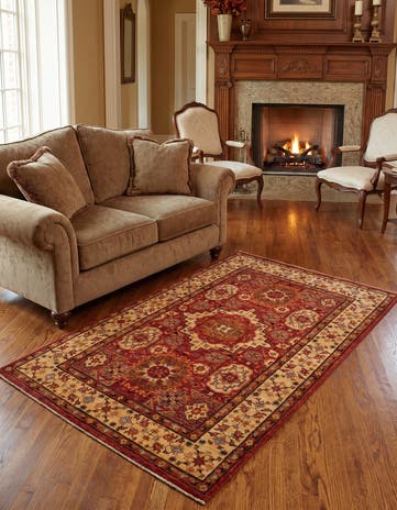 3' 11 x 5' 9 Hand Knotted Mamluk Ziegler Rug