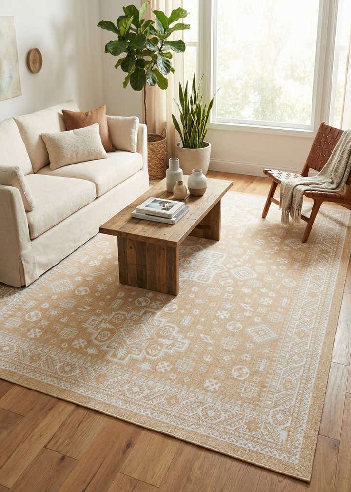 10' x 13' Easy-Clean Aztec Indoor / Outdoor Rug