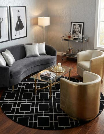 7' 10 x 7' 10 Marilyn Monroe™ Glam Deco Round Rug