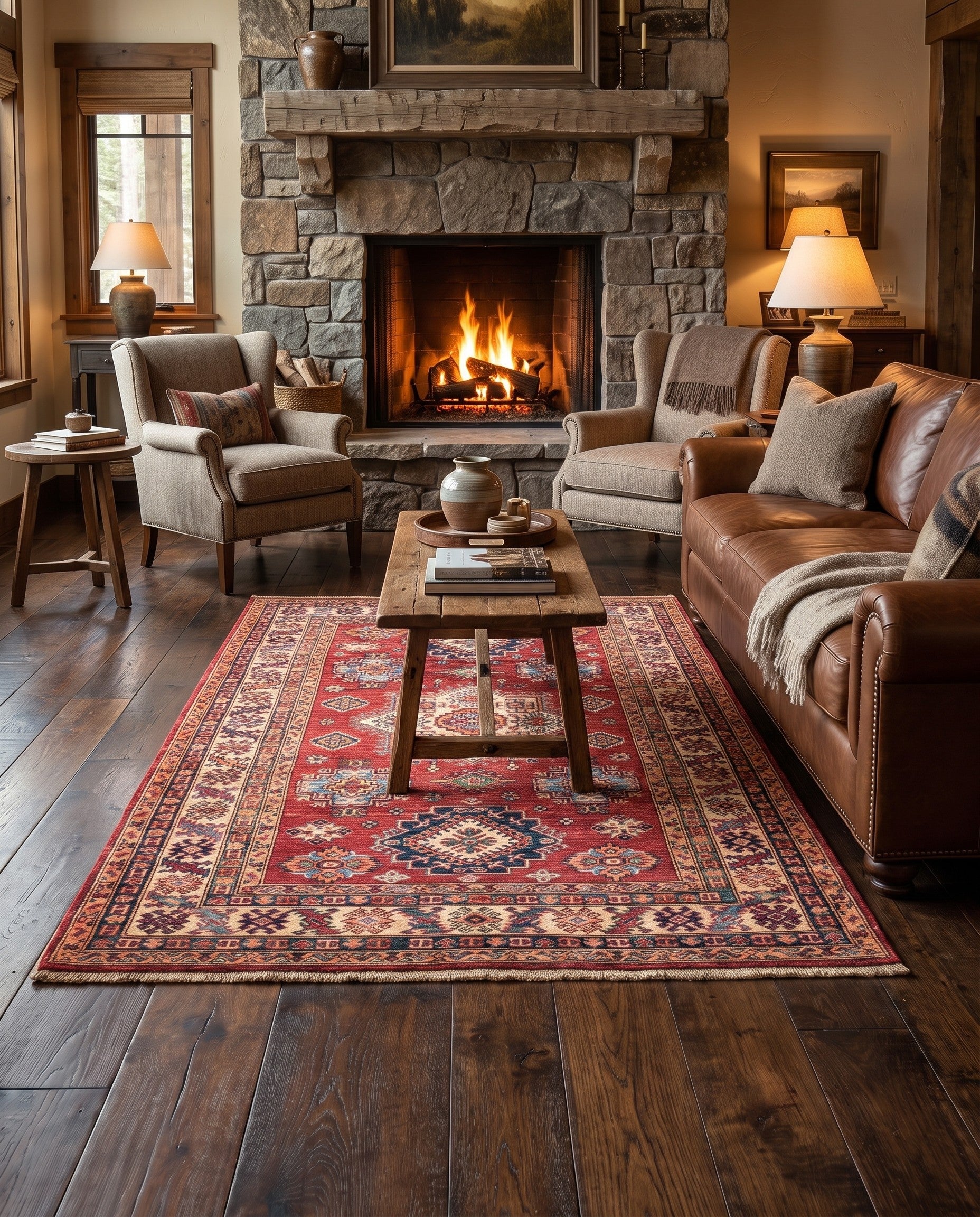 4' 1 x 6' 2 Hand Knotted Kazak Rug